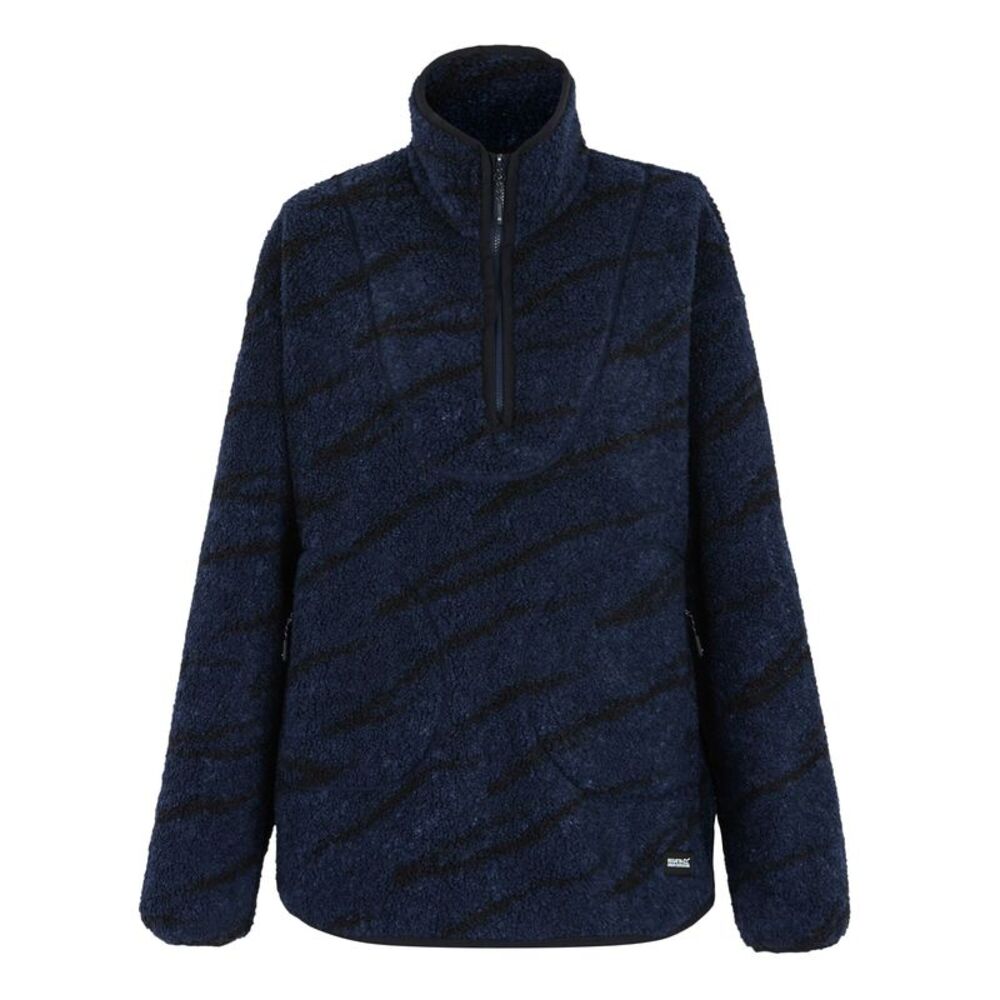 Regatta Womens/Ladies Frankie Abstract Borg Half Zip Fleece Jacket / Navy/Black